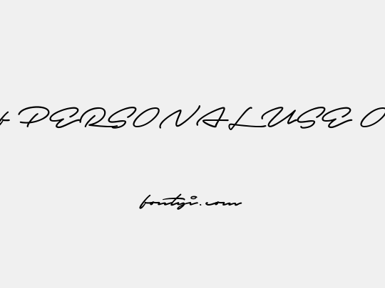 Autograf PERSONAL USE ONLY