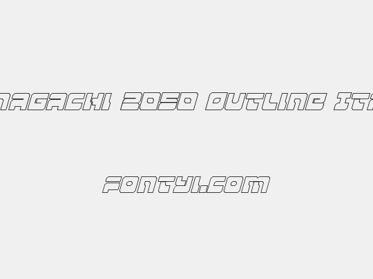 Yamagachi 2050 Outline Italic