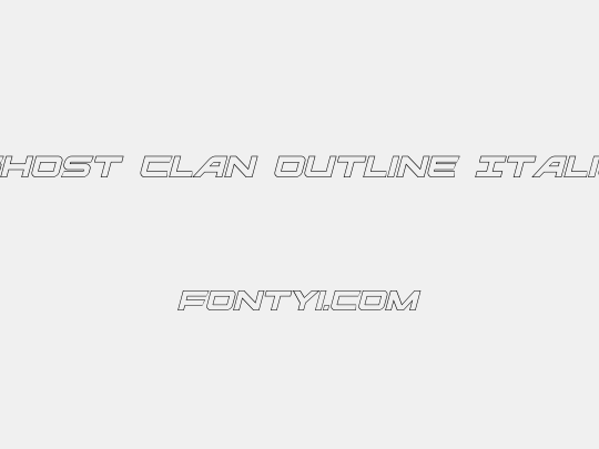 Ghost Clan Outline Italic