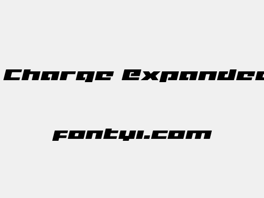 Turbo Charge Expanded Italic
