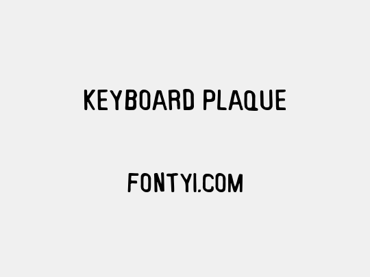 Keyboard Plaque
