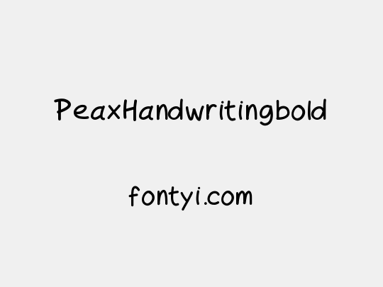 PeaxHandwritingbold