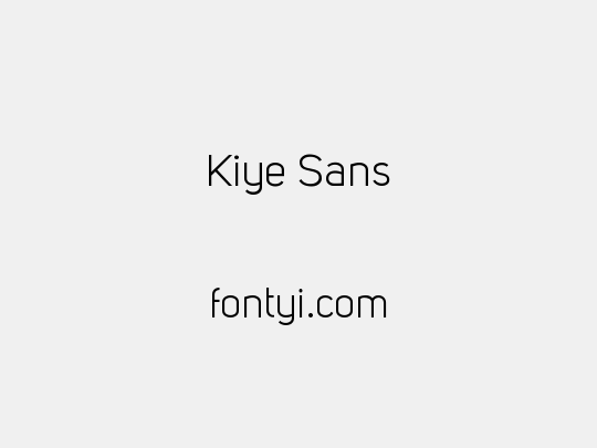 Kiye Sans