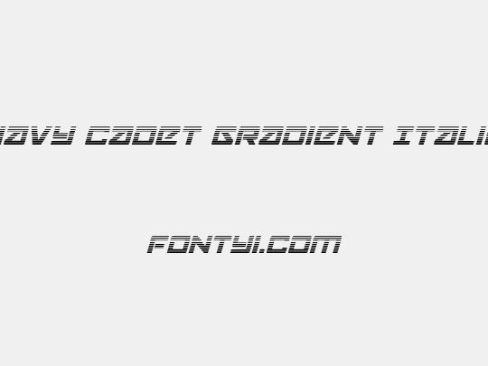 Navy Cadet Gradient Italic