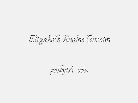 Elizabeth Ruelas Cursiva