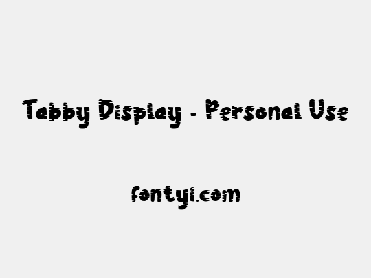 Tabby Display - Personal Use