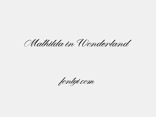 Mathilda in Wonderland