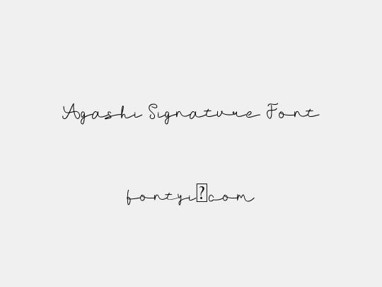 Agashi Signature Font