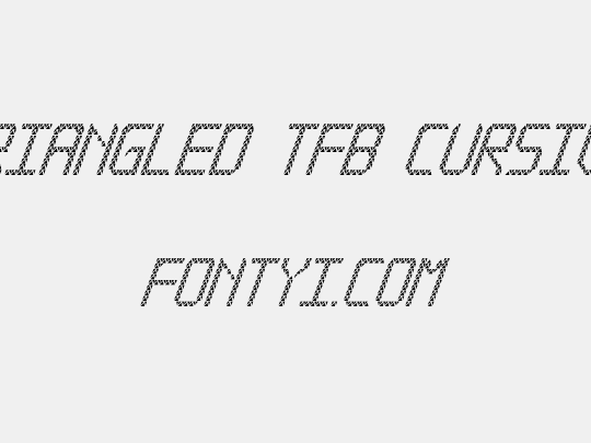 Triangled tfb cursive