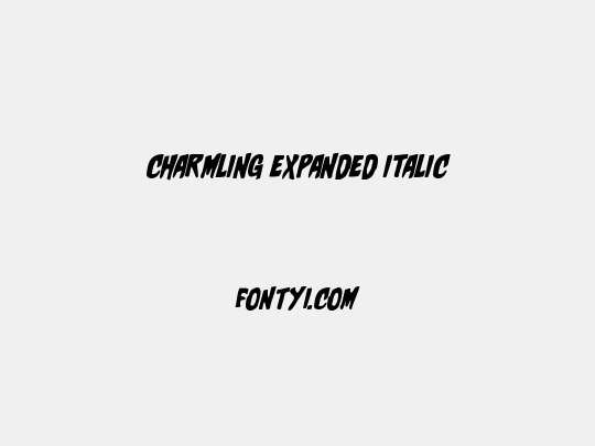 Charmling Expanded Italic