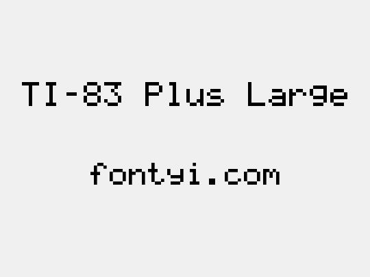 TI-83 Plus Large