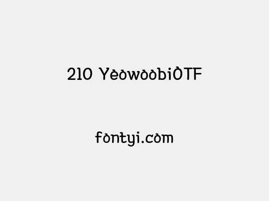 210 YeowoobiOTF