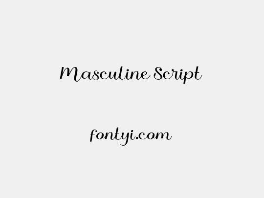 Masculine Script