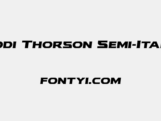 Modi Thorson Semi-Italic