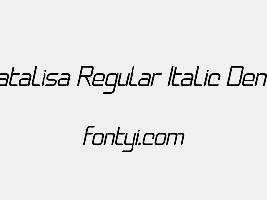 Natalisa Regular Italic Demo