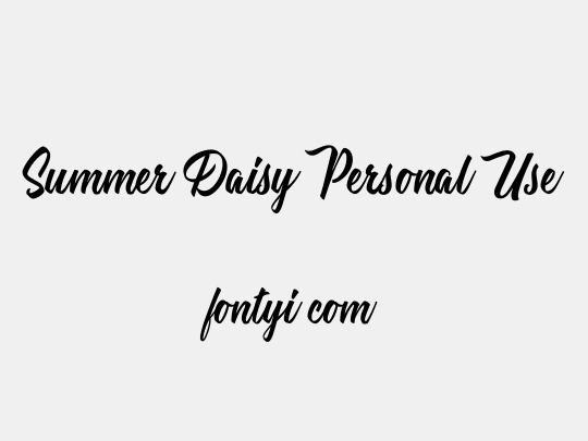 Summer Daisy Personal Use