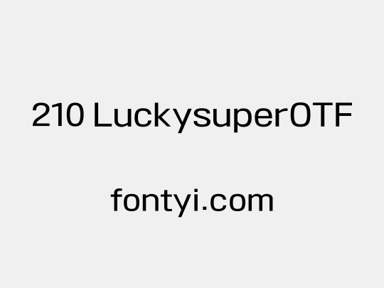 210 LuckysuperOTF