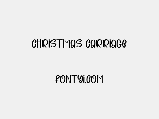 Christmas Carriage