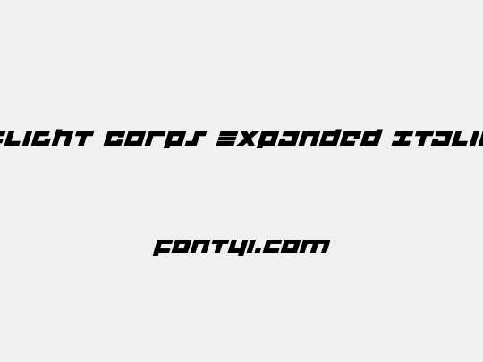 Flight Corps Expanded Italic
