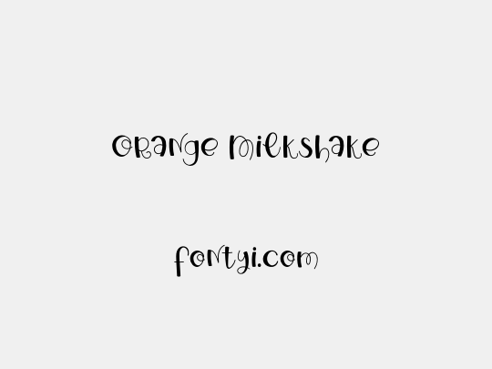 Orange Milkshake