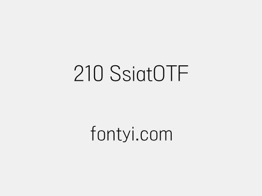 210 SsiatOTF