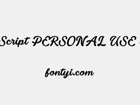 Fondy Script PERSONAL USE ONLY