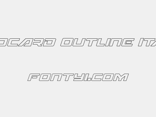 Wildcard Outline Italic