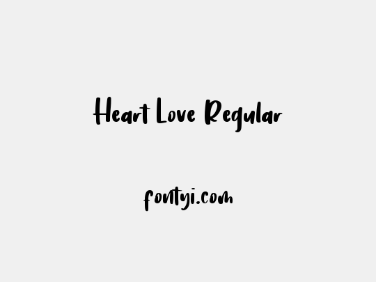 Heart Love Regular