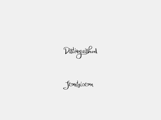 Distinguished