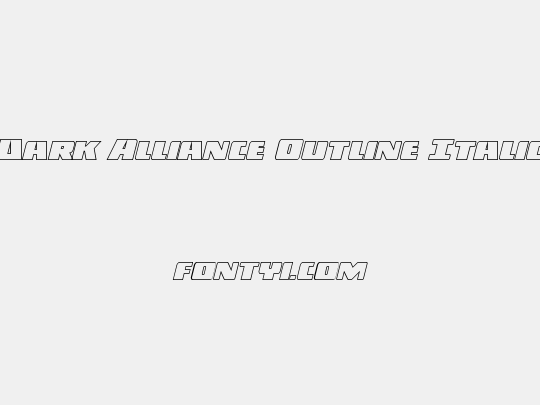 Dark Alliance Outline Italic