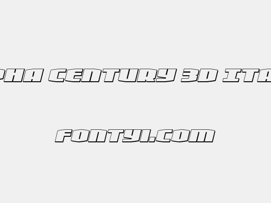 Alpha Century 3D Italic