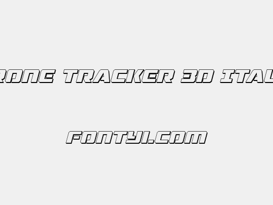 Drone Tracker 3D Italic