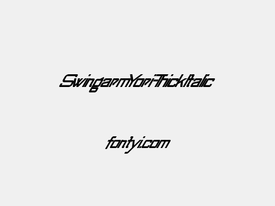 SwingarmYori-ThickItalic