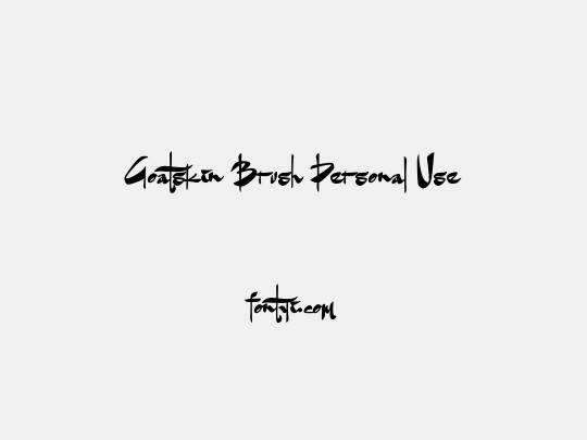 Goatskin Brush Personal Use