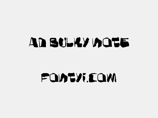 AD Bulky Note