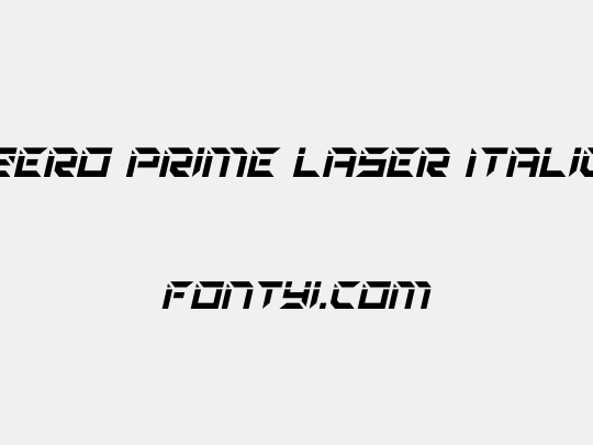 Zero Prime Laser Italic