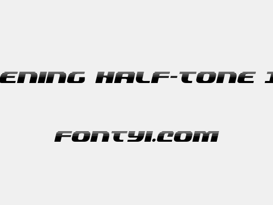 Quickening Half-Tone Italic