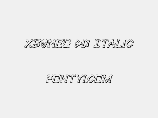 xBONES 3D Italic