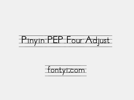 Pinyin PEP Four Adjust