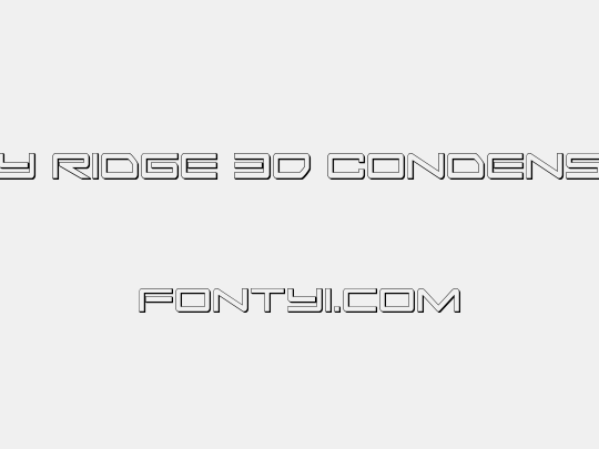 Sky Ridge 3D Condensed
