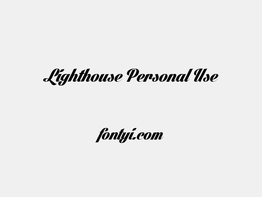 Lighthouse Personal Use
