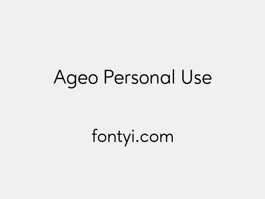 Ageo Personal Use