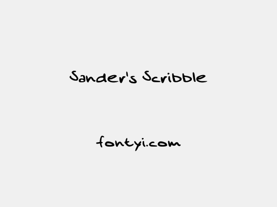 Sander's Scribble