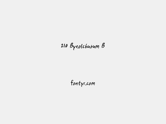 210 Byeolchurum B