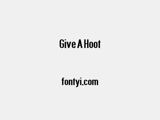 Give A Hoot