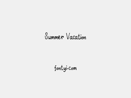 Summer Vacation