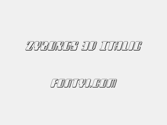 Zyborgs 3D Italic