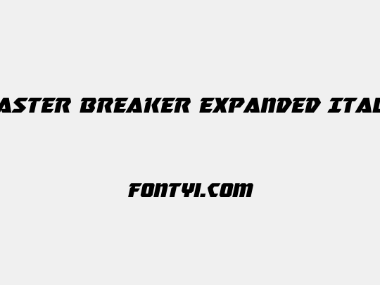 Master Breaker Expanded Italic