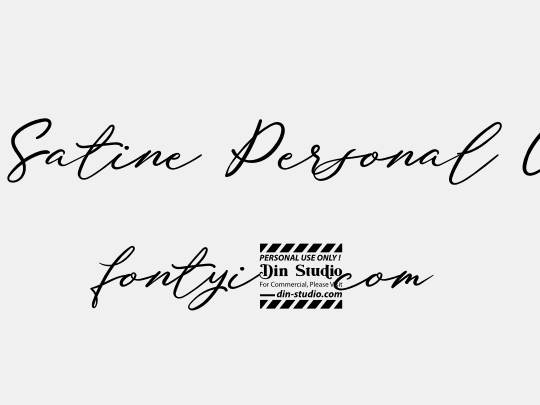 Beauty Satine Personal Use Font