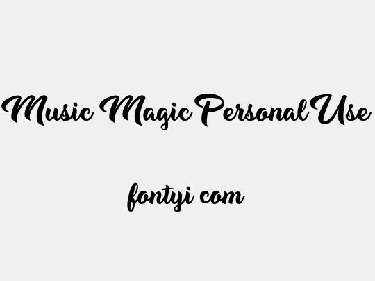 Music Magic Personal Use
